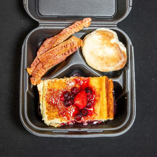 Breakfast Soufflé with Berry Sauce