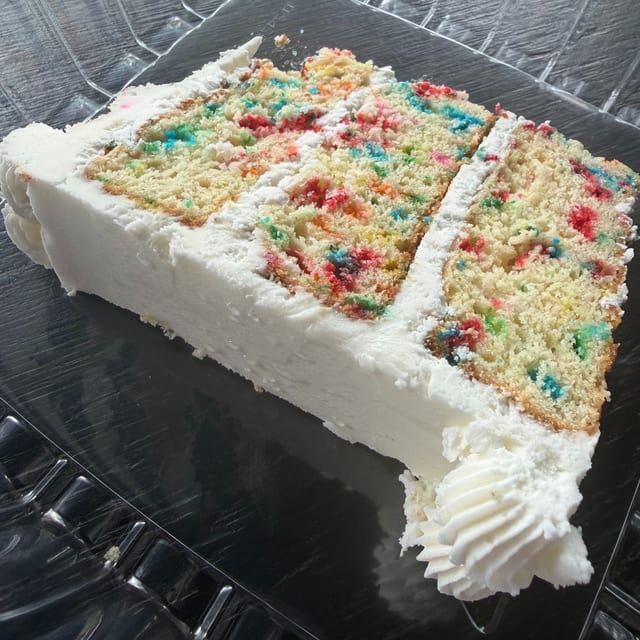 Cake by the slice.