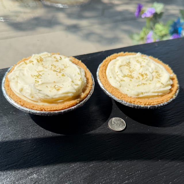 Creamy Key lime "mini" pies.