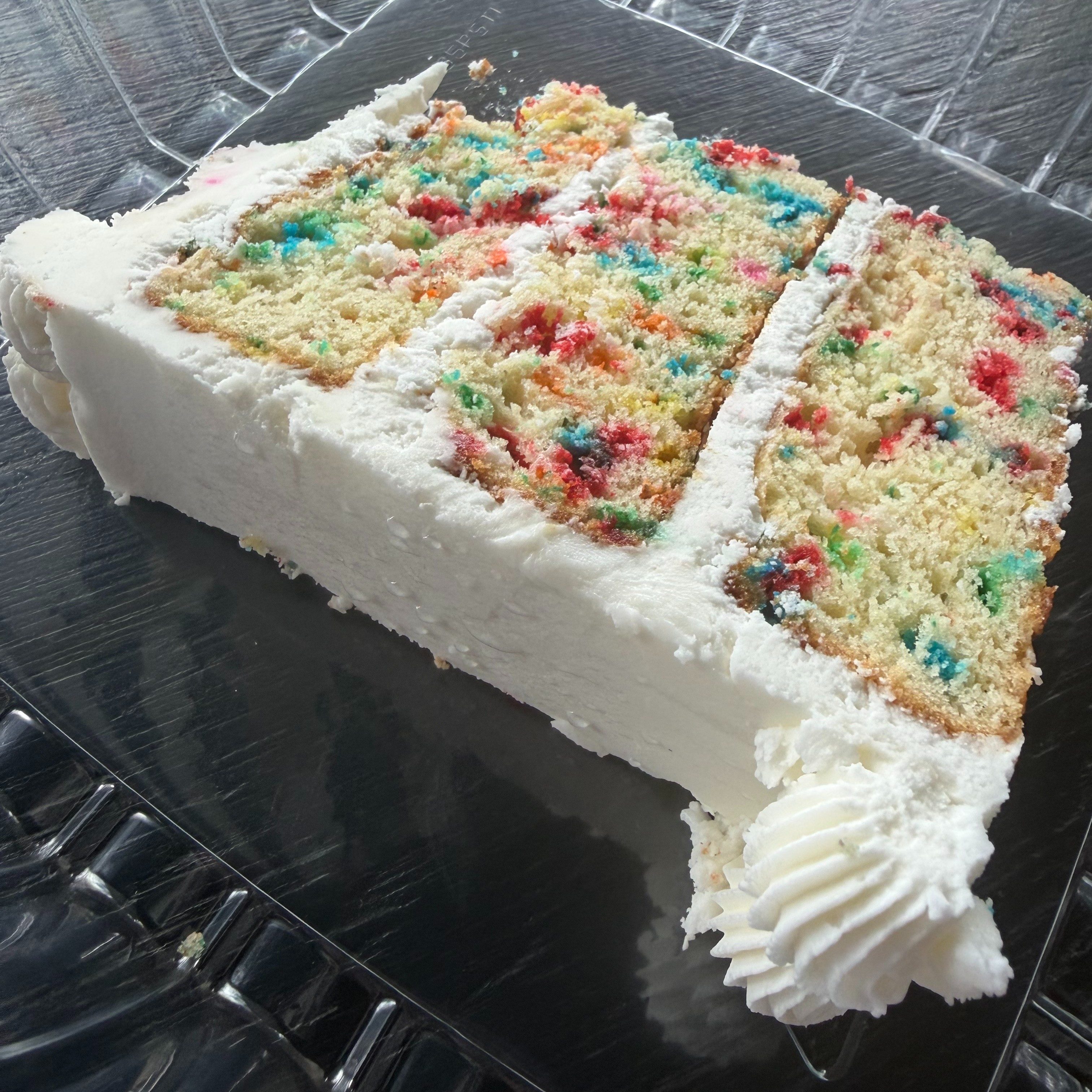 Cake by the slice.