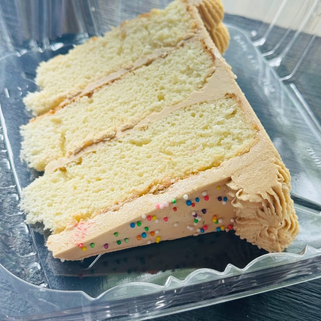 Cake by the slice.