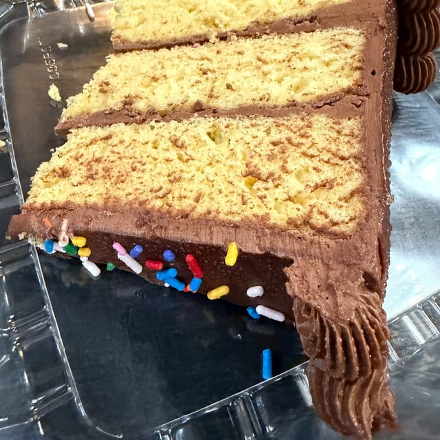 Cake by the slice.